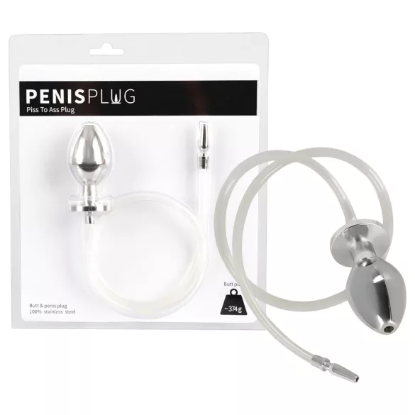 You2Toys - Piss to Ass Plug - votli analni čep z razširjevalnikom sečnice