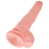 King Cock - realistični dildo z modami - 35 cm - natur