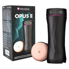   mystim Opus E Anus - elektro dildo masturbator (naravno črn)