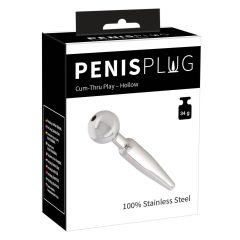   Penisplug Cum-Thru Play - votli jekleni stožec za razširitev sečnice (0,5-1cm)