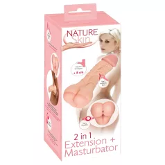   Nature Skin - dvojno umetno zadnjico in penis tulec - naravna barva