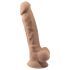 Silexd 7 - dildo s priseskom - 17,5 cm - naravna barva