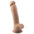 Silexd 7 - dildo s priseskom - 17,5 cm - naravna barva