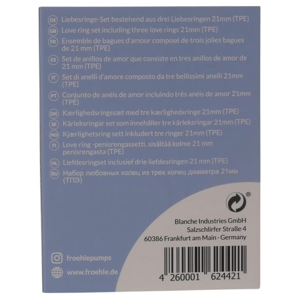 Fröhle LR002 - set medicinskih erekcijskih obročkov - 2,1 cm - 3 kosi