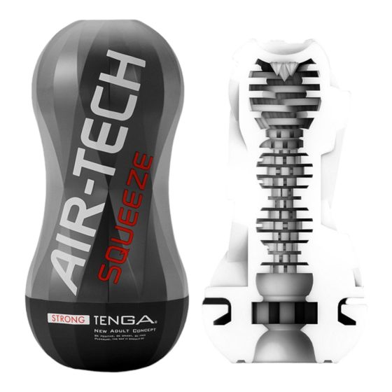 TENGA Air-Tech Squeeze Strong - sesalni masturbator (črn)