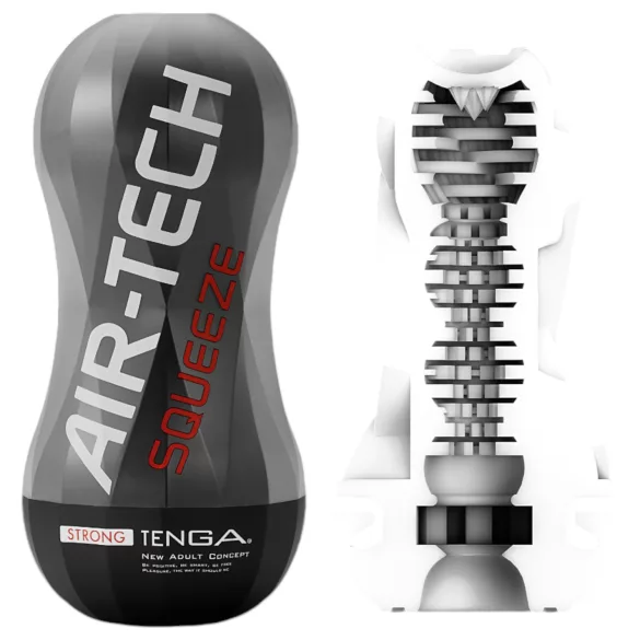 TENGA Air-Tech Squeeze Strong - masturbator z vakuumom - črna