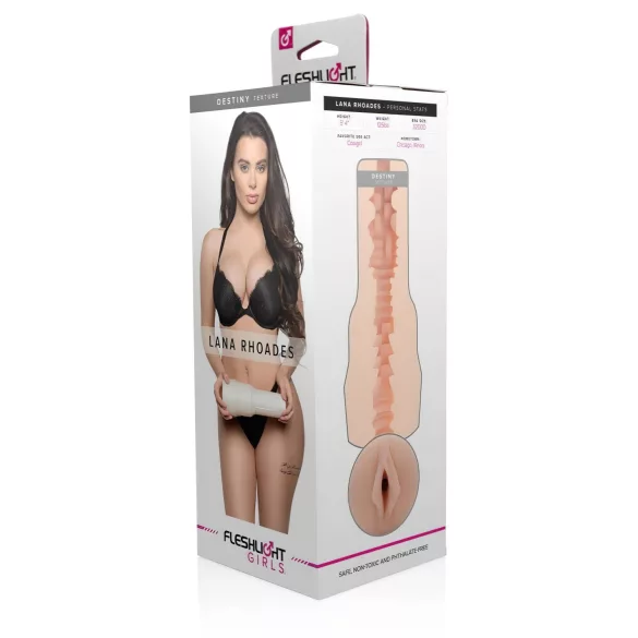Fleshlight Lana Rhoades Destiny - masturbator realistična vagina - naravna barva