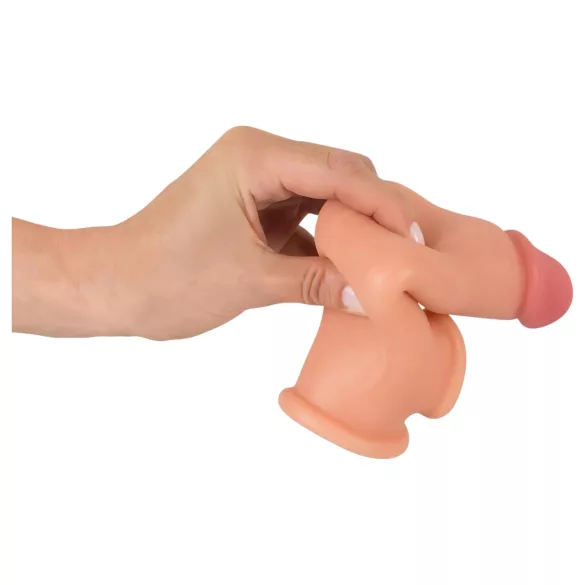 Realistixxx - podaljšek za penis z obročkom - 19 cm - naravna barva