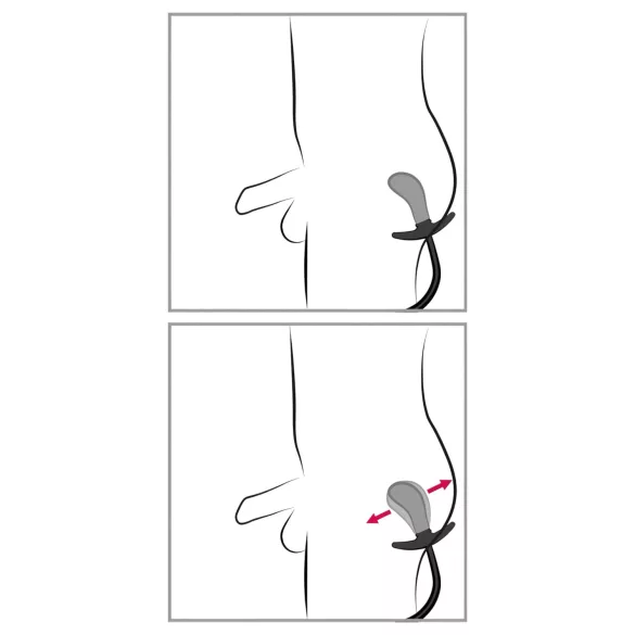 You2Toys - napihljivi analni čep z kroglico - črna