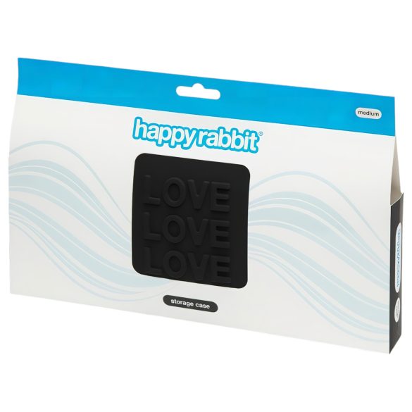 Happyrabbit - etui za erotične igrače - srednje velik - črn