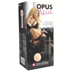   mystim OPUS Mica - masturbator umetna vagina realistična - naravna črna