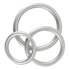   You2Toys Metallic - komplet silikonskih obročkov za penis (3 kosi)
