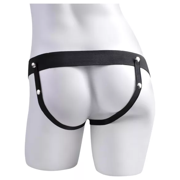 Fetish Strap-On - dildo za pripenjanje s špricanjem - naravna barva - 19 cm