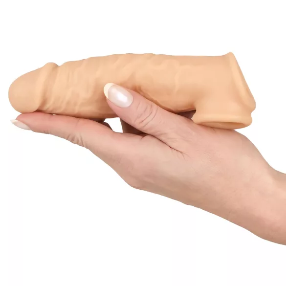 Realistixxx - penis tulec z erekcijskim obročkom - 16 cm - naravna barva