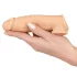 Realistixxx - penis tulec z erekcijskim obročkom - 16 cm - naravna barva