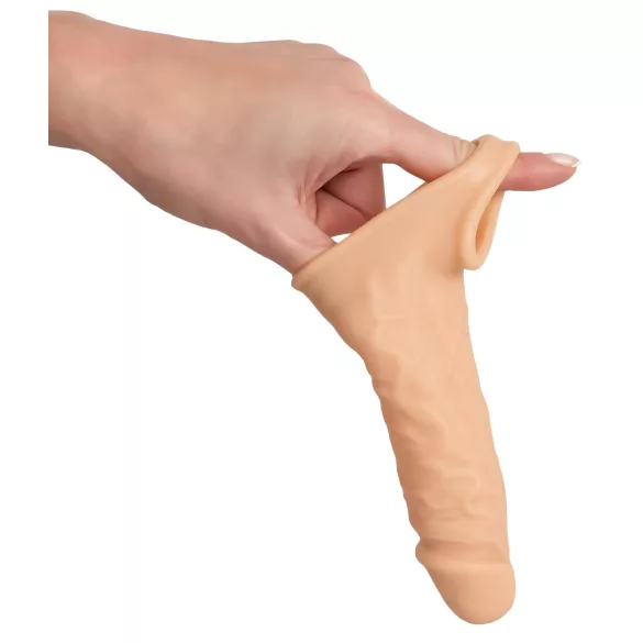 Realistixxx - penis tulec z erekcijskim obročkom - 16 cm - naravna barva