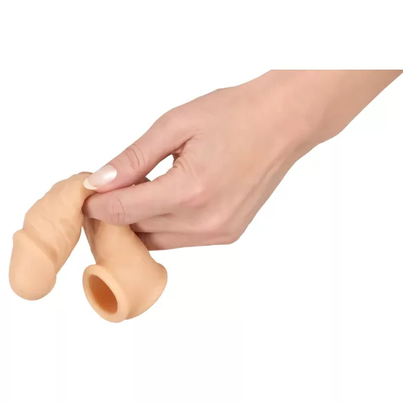 Realistixxx - penis tulec z erekcijskim obročkom - 16 cm - naravna barva