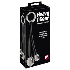  You2Toys Heavy Gear - erekcijski obroč z analno utežjo - črna