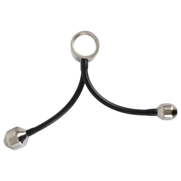 You2Toys Heavy Gear - erekcijski obroč z analno utežjo - črna