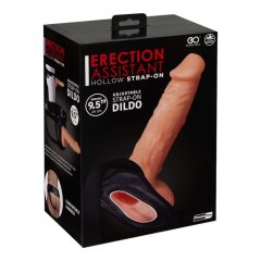 Pomočnik za erekcijo - votli pritrdljivi dildo (naravni)