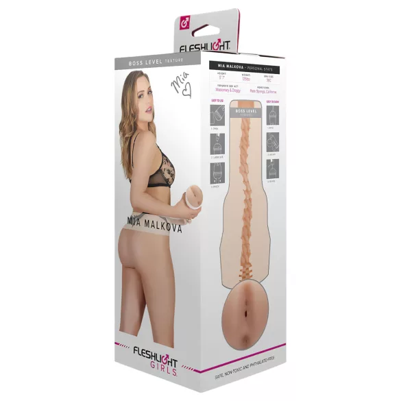 Fleshlight Mia Malkova Boss - masturbator za moške - realistična zadnjica