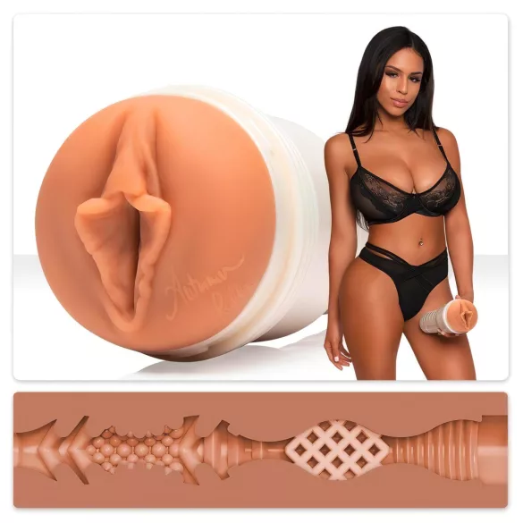 Fleshlight Autumn Falls Cream - masturbator vagina - realistična - kožna barva