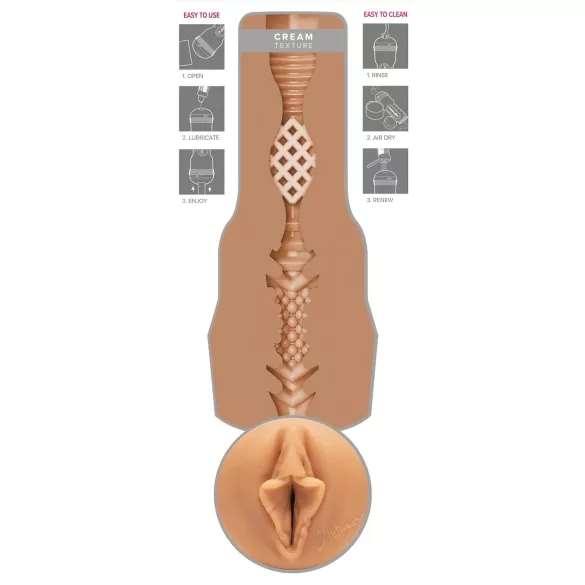 Fleshlight Autumn Falls Cream - masturbator vagina - realistična - kožna barva