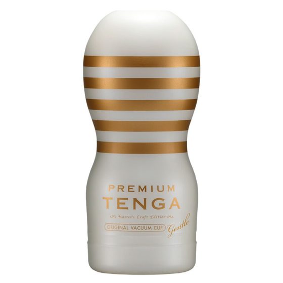 TENGA Premium Gentle - masturbator za enkratno uporabo (bel)