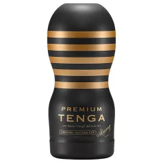   TENGA Premium Strong - masturbator za enkratno uporabo - črna