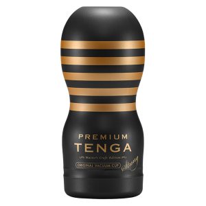 TENGA Premium Strong - masturbator za enkratno uporabo (črn)