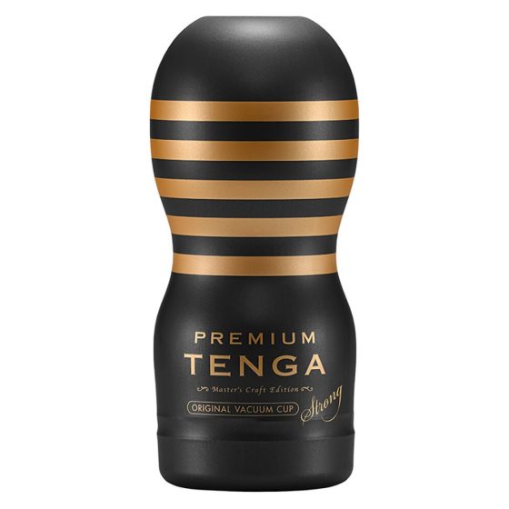 TENGA Premium Strong - masturbator za enkratno uporabo (črn)