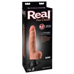 Real Feel Deluxe No.6 - vibrator za moda (naravni)