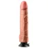 Real Feel Deluxe No.12 - realistični vibrator s testisi - naravna barva