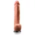 Real Feel Deluxe No.12 - realistični vibrator s testisi - naravna barva