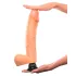 Real Feel Deluxe No.12 - realistični vibrator s testisi - naravna barva