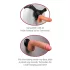 Real Feel Deluxe No.12 - realistični vibrator s testisi - naravna barva