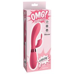   OMG Selfie - Vodoodporen vibrator za točko G s konico (roza)