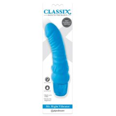   Classix Mr. Right - silikonski vibrator za penis za začetnike (modri)