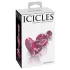 Icicles No. 75 - analni čep - steklo srček - roza