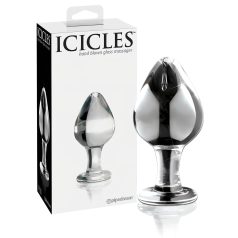 Icicles No. 25 - analni čep - koničast - steklo - prozoren