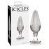 Icicles No. 26 - analni čep - stožčast - steklo - prozoren