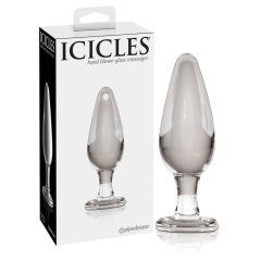   Icicles No. 26 - stožčasti stekleni analni dildo (prosojen)