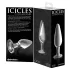 Icicles No. 26 - analni čep - stožčast - steklo - prozoren