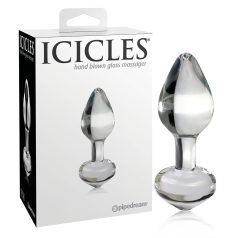   Icicles No. 44 - analni čep - stožčasta oblika - steklo prozoren