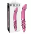 Icicles No. 57 - stekleni dvostranski dildo s penisom - roza