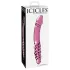 Icicles No. 57 - stekleni dvostranski dildo s penisom - roza