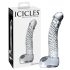 Icicles No. 61 - steklen dildo s testisi in penisom - prozoren