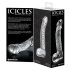 Icicles No. 61 - steklen dildo s testisi in penisom - prozoren