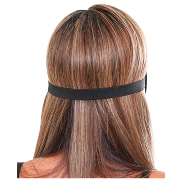 Fetish Deluxe Fantasy - spalna maska za oči - mehka široka - črna