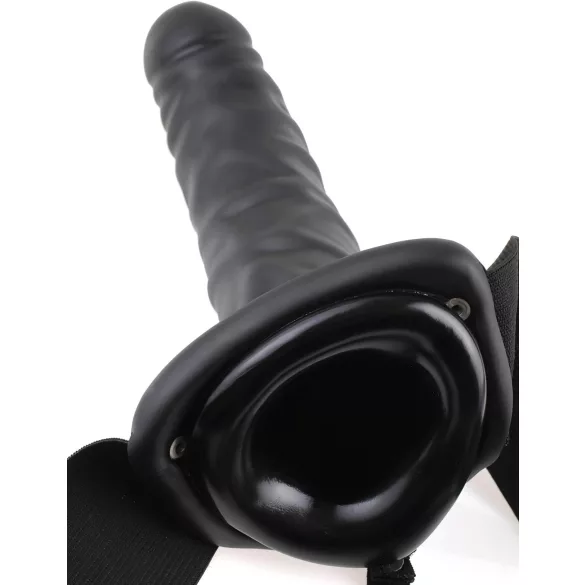 Fetish Strap-On 8 - strap-on votlični vibrator - črn